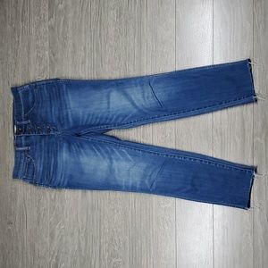 Madewell 10” High Rise Skinny Crop Jeans Raw Hem size 27